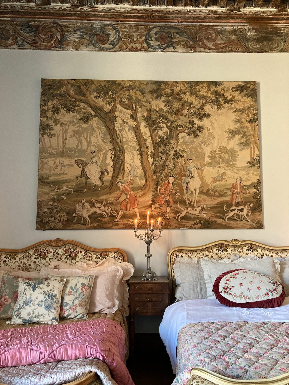 The Twin Room, the tapestry above the beds
