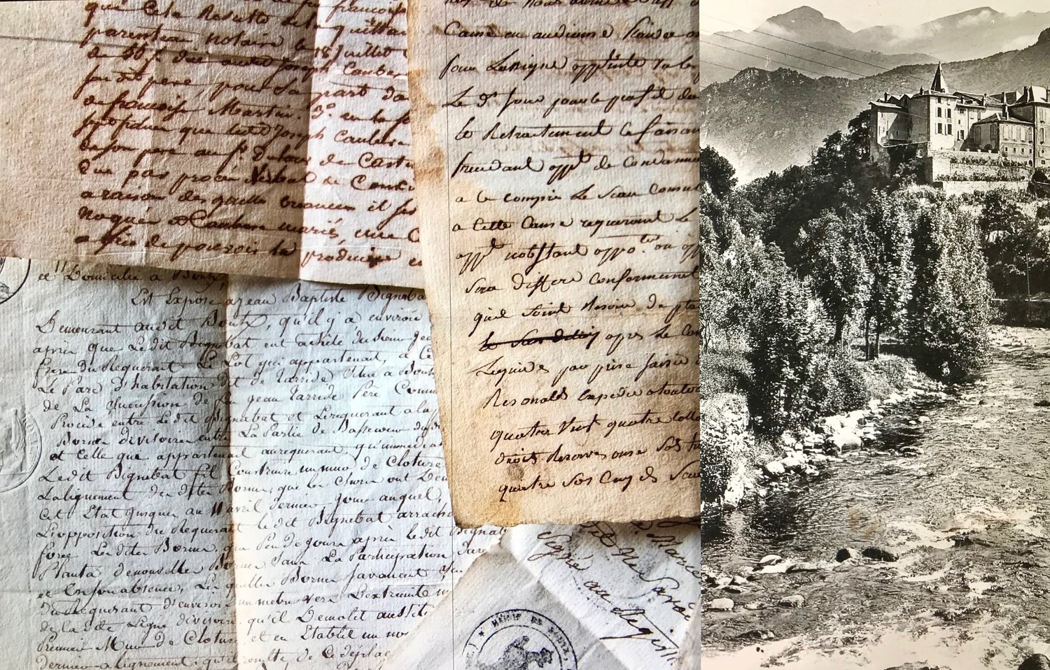 Old letters, found in the château