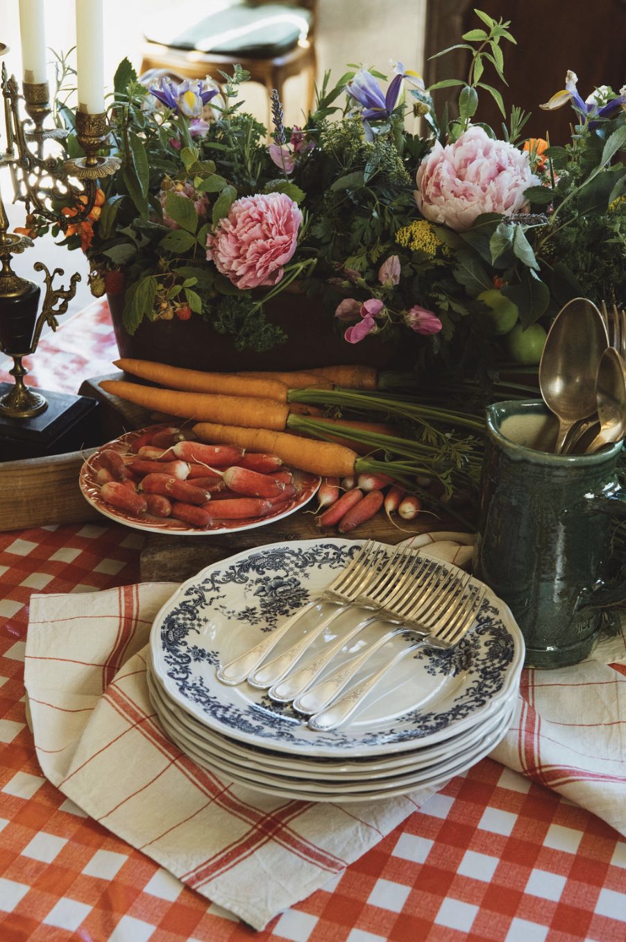 Produce on the kitchen table