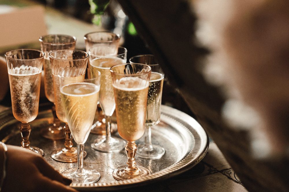 Champagne, poured