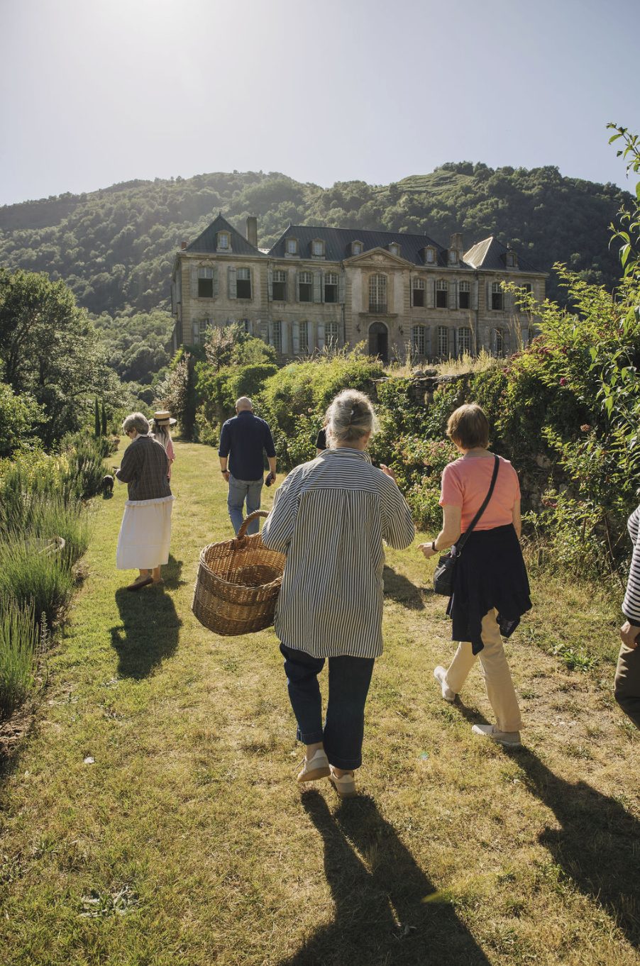 Guests walking through the grounds
