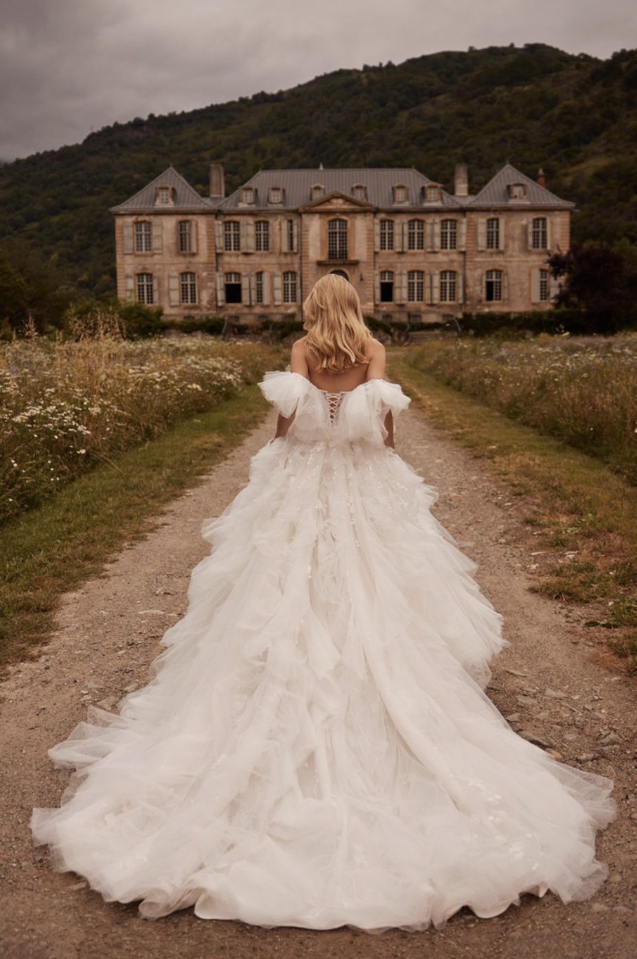 A gown on the drive