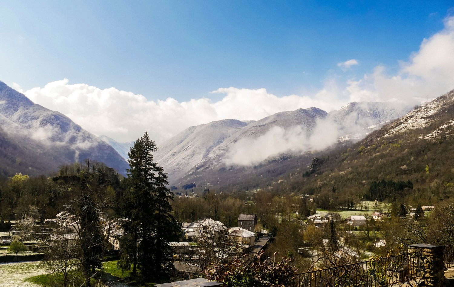 The valley under snow