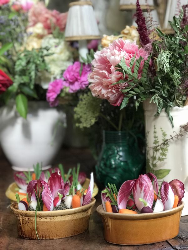 Flowers and vegetables from the market