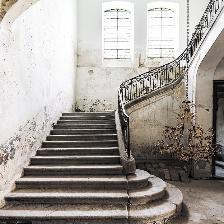 The front staircase
