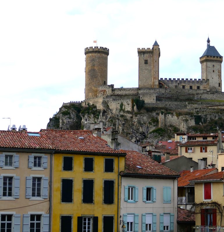 The castle of Foix above the old town