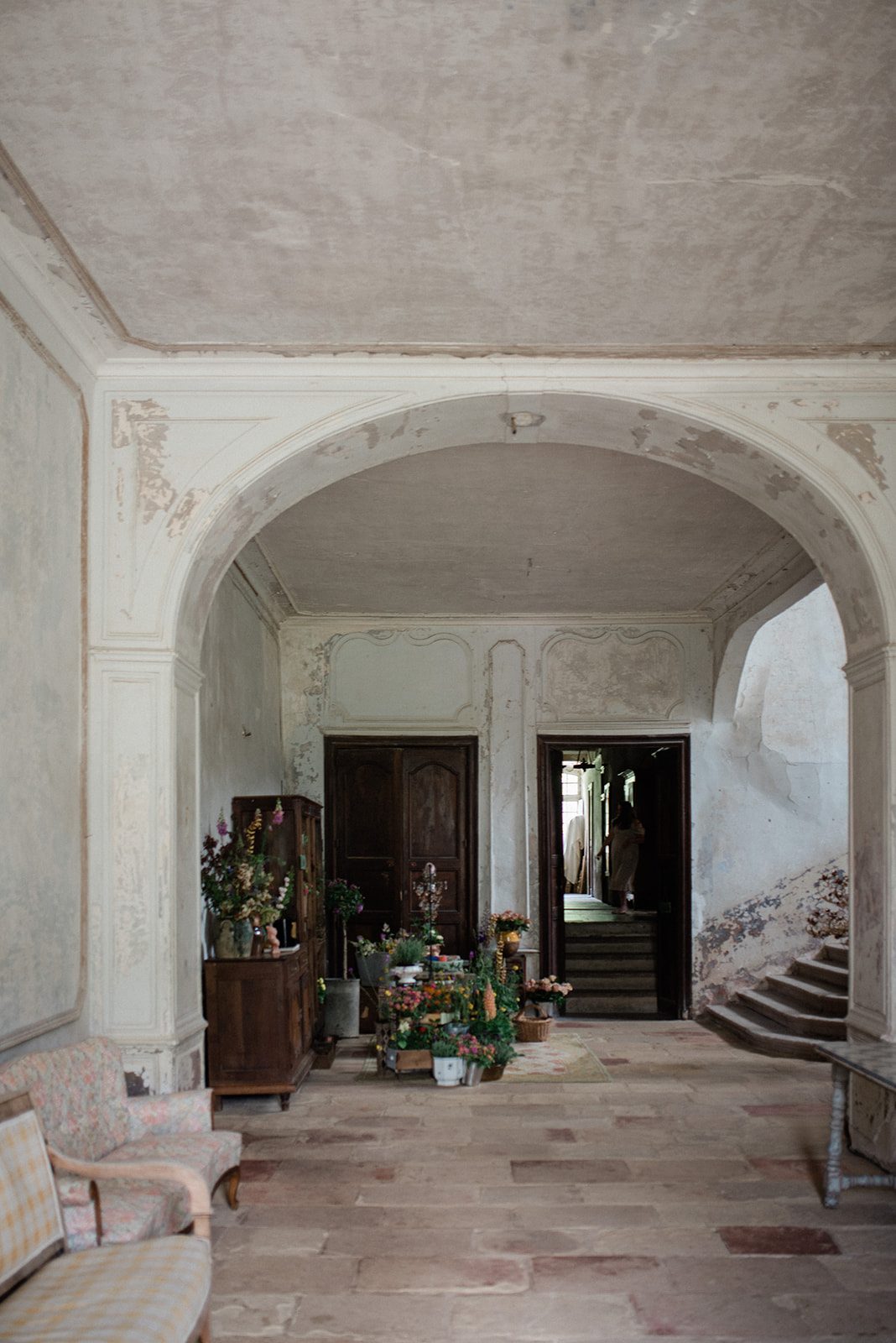 The arched entrance hall