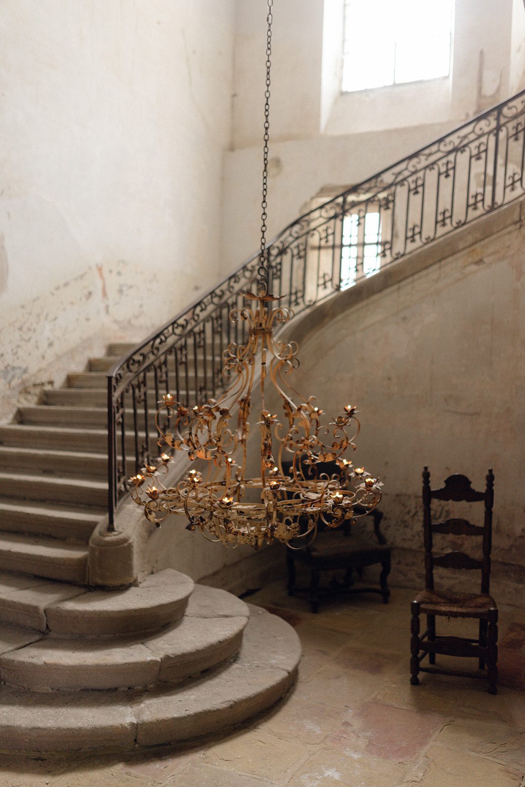 The stone staircase