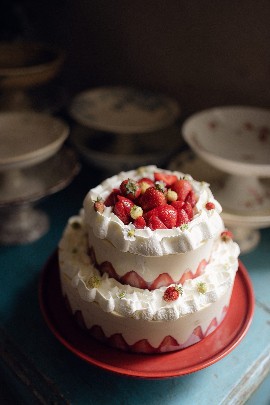 A strawberry cake