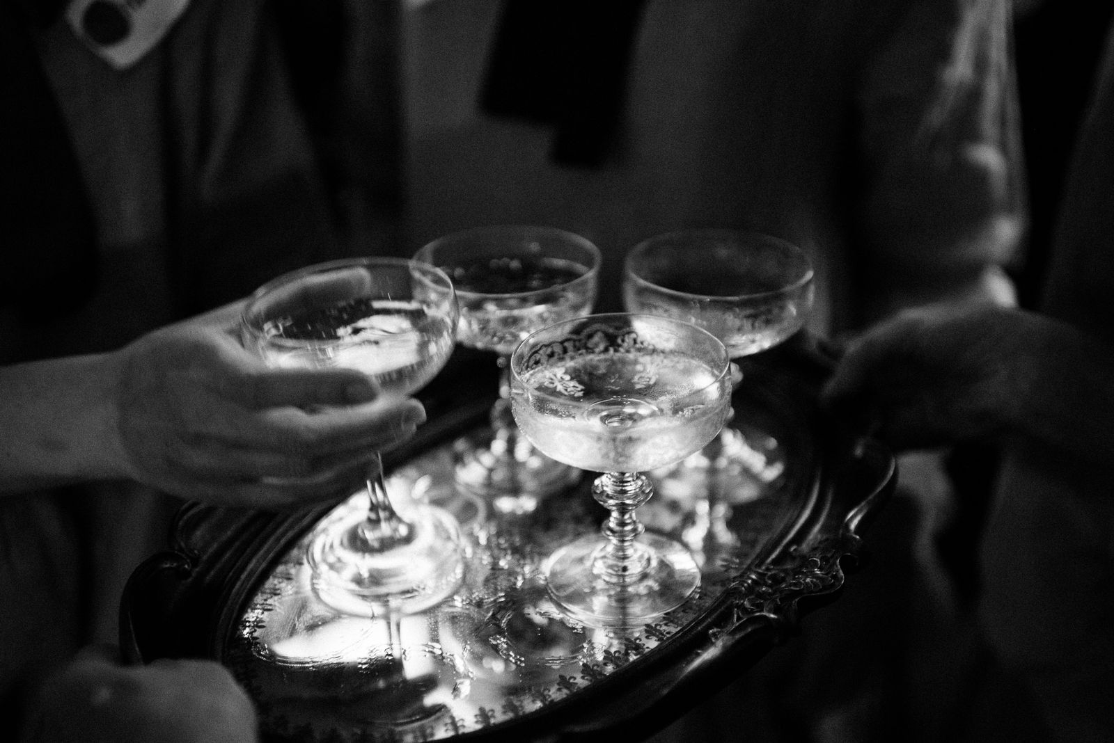 Champagne in old coupes