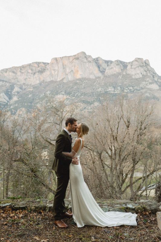The mountains behind them