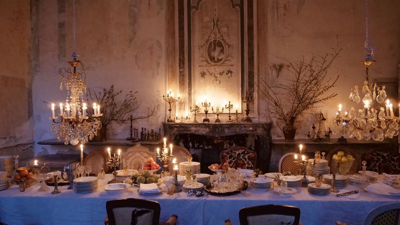 The long table, every candle lit